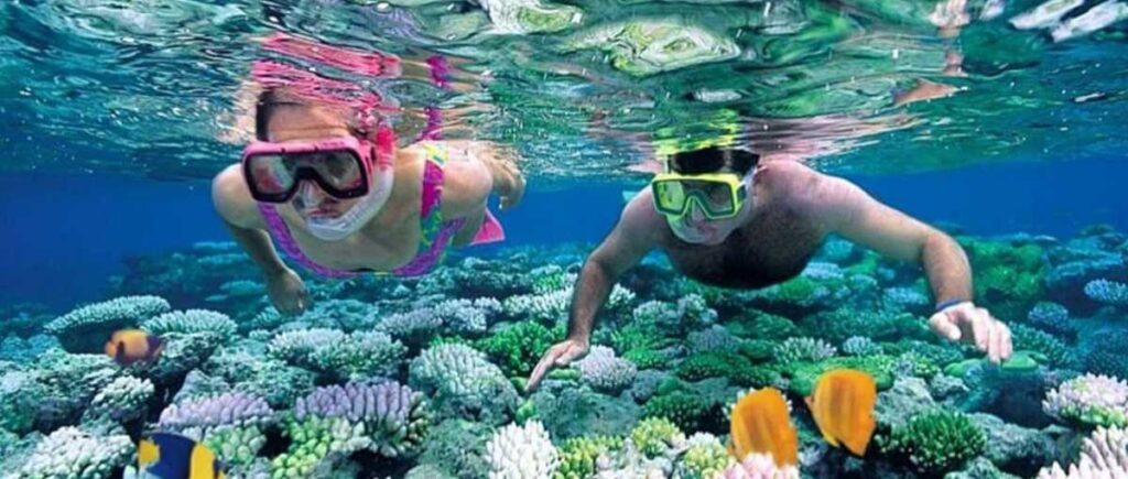 coral lagoon snorkelling at diani during an affordable diani ocean bliss, Kongo river canoeing and sand dune safari by Belli Asili Voyages the best tour operator in Kenya for coastal safaris.